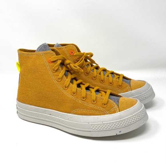 Converse Chuck Hi Saffron Canvas Yellow Sneaker Women’s - Picture 7 of 9